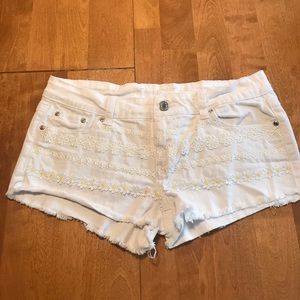 White Denim Shorts